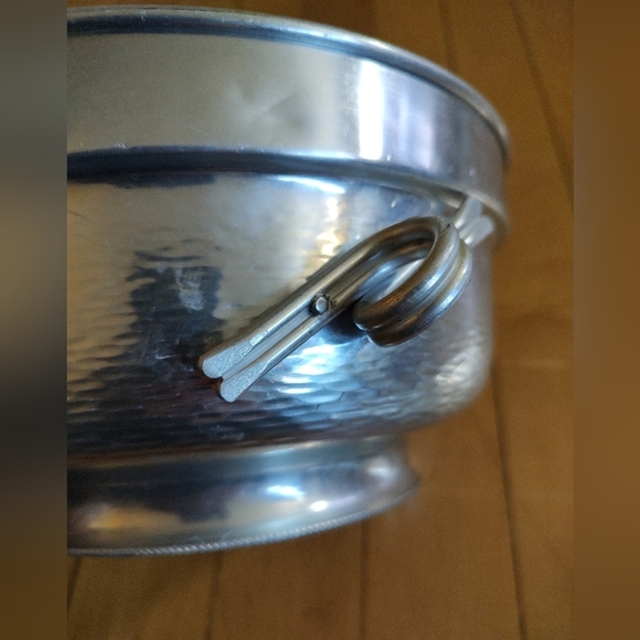 Vintage Nasco Italy Aluminum Hammered Elegant Lidded Serving Bowl Ice Bowl - Picture 7 of 12